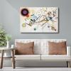 imageWieco Art Framed Canvas Wall Art Gewebe 1923 by Wassily Kandinsky Classic Famous Abstract Paintings Reproductions Canvas Wall Art for Home DecorationArtwork1