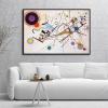 imageWieco Art Framed Canvas Wall Art Gewebe 1923 by Wassily Kandinsky Classic Famous Abstract Paintings Reproductions Canvas Wall Art for Home DecorationArtwork1