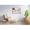imageWieco Art Framed Canvas Wall Art Gewebe 1923 by Wassily Kandinsky Classic Famous Abstract Paintings Reproductions Canvas Wall Art for Home DecorationArtwork1
