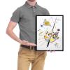 imageWieco Art Framed Canvas Wall Art Gewebe 1923 by Wassily Kandinsky Classic Famous Abstract Paintings Reproductions Canvas Wall Art for Home DecorationArtwork5