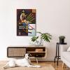 imageWieco Art Framed Canvas Wall Art Gewebe 1923 by Wassily Kandinsky Classic Famous Abstract Paintings Reproductions Canvas Wall Art for Home DecorationArtwork9