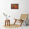 imageWieco Art Framed Canvas Wall Art Gewebe 1923 by Wassily Kandinsky Classic Famous Abstract Paintings Reproductions Canvas Wall Art for Home DecorationArtwork2
