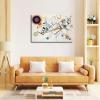 imageWieco Art Framed Canvas Wall Art Gewebe 1923 by Wassily Kandinsky Classic Famous Abstract Paintings Reproductions Canvas Wall Art for Home DecorationArtwork1