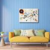 imageWieco Art Framed Canvas Wall Art Gewebe 1923 by Wassily Kandinsky Classic Famous Abstract Paintings Reproductions Canvas Wall Art for Home DecorationArtwork1
