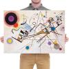 imageWieco Art Framed Canvas Wall Art Gewebe 1923 by Wassily Kandinsky Classic Famous Abstract Paintings Reproductions Canvas Wall Art for Home DecorationArtwork1