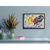 imageWieco Art Framed Canvas Wall Art Gewebe 1923 by Wassily Kandinsky Classic Famous Abstract Paintings Reproductions Canvas Wall Art for Home DecorationArtwork6