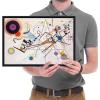 imageWieco Art Framed Canvas Wall Art Gewebe 1923 by Wassily Kandinsky Classic Famous Abstract Paintings Reproductions Canvas Wall Art for Home DecorationArtwork1
