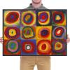 imageWieco Art Framed Canvas Wall Art Gewebe 1923 by Wassily Kandinsky Classic Famous Abstract Paintings Reproductions Canvas Wall Art for Home DecorationArtwork2