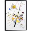 imageWieco Art Framed Canvas Wall Art Gewebe 1923 by Wassily Kandinsky Classic Famous Abstract Paintings Reproductions Canvas Wall Art for Home DecorationArtwork5