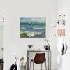 imageWieco Art Framed Canvas Wall Art Seascape at Saintes Maries by Vincent Van Gogh Modern Canvas Prints Sea Pictures on Canvas Art for Living Room Home Decorations Gold Frame24L x 20W