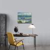 imageWieco Art Framed Canvas Wall Art Seascape at Saintes Maries by Vincent Van Gogh Modern Canvas Prints Sea Pictures on Canvas Art for Living Room Home Decorations Gold Frame16L x 12W