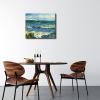 imageWieco Art Framed Canvas Wall Art Seascape at Saintes Maries by Vincent Van Gogh Modern Canvas Prints Sea Pictures on Canvas Art for Living Room Home Decorations Gold Frame24L x 20W