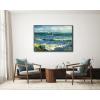 imageWieco Art Framed Canvas Wall Art Seascape at Saintes Maries by Vincent Van Gogh Modern Canvas Prints Sea Pictures on Canvas Art for Living Room Home Decorations Gold Frame496L x 7W