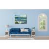 imageWieco Art Framed Canvas Wall Art Seascape at Saintes Maries by Vincent Van Gogh Modern Canvas Prints Sea Pictures on Canvas Art for Living Room Home Decorations Gold Frame32L x 24W