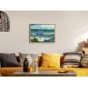 imageWieco Art Framed Canvas Wall Art Seascape at Saintes Maries by Vincent Van Gogh Modern Canvas Prints Sea Pictures on Canvas Art for Living Room Home Decorations Gold Frame162L x 12W