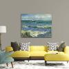 imageWieco Art Framed Canvas Wall Art Seascape at Saintes Maries by Vincent Van Gogh Modern Canvas Prints Sea Pictures on Canvas Art for Living Room Home Decorations Gold Frame48L x 36W