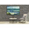imageWieco Art Framed Canvas Wall Art Seascape at Saintes Maries by Vincent Van Gogh Modern Canvas Prints Sea Pictures on Canvas Art for Living Room Home Decorations Gold Frame496L x 7W