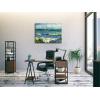 imageWieco Art Framed Canvas Wall Art Seascape at Saintes Maries by Vincent Van Gogh Modern Canvas Prints Sea Pictures on Canvas Art for Living Room Home Decorations Gold Frame32L x 24W