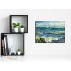 imageWieco Art Framed Canvas Wall Art Seascape at Saintes Maries by Vincent Van Gogh Modern Canvas Prints Sea Pictures on Canvas Art for Living Room Home Decorations Gold Frame16L x 12W