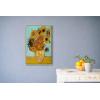 imageWieco Art Framed Canvas Wall Art Size L Sunflower by Vincent Van Gogh Oil Paintings Reproduction Abstract Wall Decorations for Living Room Golden Frame Home Decorations