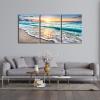 imageWieco Art Framed Wall Art 3 Panels Blue Beach Canvas Art for Home Decor Sea View Sunset White Wave Beach Pictures on Canvas Prints Artwork for Wall Decor Living Room Decorations20x28inchx3pcs 50x70cmx3pcs