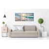 imageWieco Art Framed Wall Art 3 Panels Blue Beach Canvas Art for Home Decor Sea View Sunset White Wave Beach Pictures on Canvas Prints Artwork for Wall Decor Living Room Decorations12x16inchx3pcs 30x40cmx3pcs