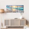 imageWieco Art Framed Wall Art 3 Panels Blue Beach Canvas Art for Home Decor Sea View Sunset White Wave Beach Pictures on Canvas Prints Artwork for Wall Decor Living Room Decorations12x16inchx3pcs 30x40cmx3pcs