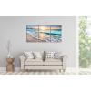 imageWieco Art Framed Wall Art 3 Panels Blue Beach Canvas Art for Home Decor Sea View Sunset White Wave Beach Pictures on Canvas Prints Artwork for Wall Decor Living Room Decorations16x24inchx3pcs 40x60cmx3pcs