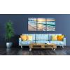 imageWieco Art Framed Wall Art 3 Panels Blue Beach Canvas Art for Home Decor Sea View Sunset White Wave Beach Pictures on Canvas Prints Artwork for Wall Decor Living Room Decorations16x24inchx3pcs 40x60cmx3pcs