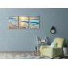 imageWieco Art Framed Wall Art 3 Panels Blue Beach Canvas Art for Home Decor Sea View Sunset White Wave Beach Pictures on Canvas Prints Artwork for Wall Decor Living Room Decorations12x16inchx3pcs Framed