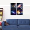 imageWieco Art Framed Wall Art 4 Panels Contemporary Star Sky Pictures Astronomy Artwork Modern Canvas Prints Space Pictures Universal Magic Power for Bedroom Home Decorations12x12inchx4pcs 30x30cmx4pcs