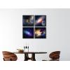 imageWieco Art Framed Wall Art 4 Panels Contemporary Star Sky Pictures Astronomy Artwork Modern Canvas Prints Space Pictures Universal Magic Power for Bedroom Home Decorations12x12inchx4pcs Framed