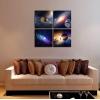 imageWieco Art Framed Wall Art 4 Panels Contemporary Star Sky Pictures Astronomy Artwork Modern Canvas Prints Space Pictures Universal Magic Power for Bedroom Home Decorations20x20inchx4pcs 50x50cmx4pcs