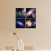 imageWieco Art Framed Wall Art 4 Panels Contemporary Star Sky Pictures Astronomy Artwork Modern Canvas Prints Space Pictures Universal Magic Power for Bedroom Home Decorations12x12inchx4pcs 30x30cmx4pcs