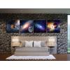 imageWieco Art Framed Wall Art 4 Panels Contemporary Star Sky Pictures Astronomy Artwork Modern Canvas Prints Space Pictures Universal Magic Power for Bedroom Home Decorations20x20inchx4pcs 50x50cmx4pcs