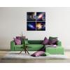 imageWieco Art Framed Wall Art 4 Panels Contemporary Star Sky Pictures Astronomy Artwork Modern Canvas Prints Space Pictures Universal Magic Power for Bedroom Home Decorations20x20inchx4pcs 50x50cmx4pcs