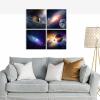 imageWieco Art Framed Wall Art 4 Panels Contemporary Star Sky Pictures Astronomy Artwork Modern Canvas Prints Space Pictures Universal Magic Power for Bedroom Home Decorations12x12inchx4pcs 30x30cmx4pcs