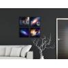 imageWieco Art Framed Wall Art 4 Panels Contemporary Star Sky Pictures Astronomy Artwork Modern Canvas Prints Space Pictures Universal Magic Power for Bedroom Home Decorations12x12inchx4pcs Framed