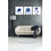 imageWieco Art Framed Wall Art Blue Abstract Flowers 3 Panels Canvas Prints Home Art Modern Artwork Wall Pictures for Living Room Bedroom and Home Decorations Black Frame20x20inchx3pcs