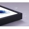 imageWieco Art Framed Wall Art Blue Abstract Flowers 3 Panels Canvas Prints Home Art Modern Artwork Wall Pictures for Living Room Bedroom and Home Decorations Black Frame20x20inchx3pcs Framed