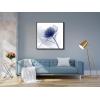 imageWieco Art Framed Wall Art Blue Flickering Flower Abstract Canvas Art Large Floral Pictures Prints on Canvas Modern Artwork for Living Room Decoration Bedroom Home Decor
