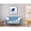 imageWieco Art Framed Wall Art Blue Flickering Flower Abstract Canvas Art Large Floral Pictures Prints on Canvas Modern Artwork for Living Room Decoration Bedroom Home Decor