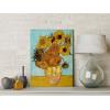 imageWieco Art Framed Wall Art Canvas Prints of Sunflower by Vincent Van Gogh Paintings Reproduction Abstract Wall Decorations for Living Room Golden Frame16L x 12W
