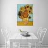 imageWieco Art Framed Wall Art Canvas Prints of Sunflower by Vincent Van Gogh Paintings Reproduction Abstract Wall Decorations for Living Room Golden Frame236L x 24W
