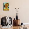 imageWieco Art Framed Wall Art Canvas Prints of Sunflower by Vincent Van Gogh Paintings Reproduction Abstract Wall Decorations for Living Room Golden Frame16L x 12W