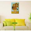 imageWieco Art Framed Wall Art Canvas Prints of Sunflower by Vincent Van Gogh Paintings Reproduction Abstract Wall Decorations for Living Room Golden Frame24L x 16W