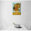 imageWieco Art Framed Wall Art Canvas Prints of Sunflower by Vincent Van Gogh Paintings Reproduction Abstract Wall Decorations for Living Room Golden Frame24L x 16W