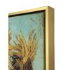 imageWieco Art Framed Wall Art Canvas Prints of Sunflower by Vincent Van Gogh Paintings Reproduction Abstract Wall Decorations for Living Room Golden Frame32L x 24W