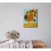 imageWieco Art Framed Wall Art Canvas Prints of Sunflower by Vincent Van Gogh Paintings Reproduction Abstract Wall Decorations for Living Room Golden Frame16L x 12W