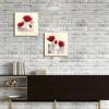 imageWieco Art Framed Wall Art Charming Spring Canvas Prints Abstract Floral Oil Paintings Style Pictures on Canvas Wall Art Framed Canvas Wall Decor for Living Room Bedroom Kitchen Home Decor12x12inchx2pcs 30x30cmx2pcs